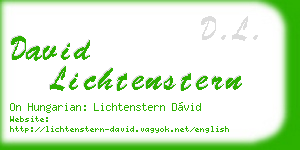 david lichtenstern business card