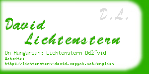 david lichtenstern business card